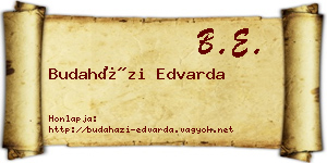 Budaházi Edvarda névjegykártya